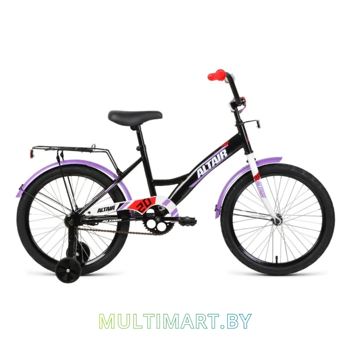 Детский велосипед Altair Kids 20 (черный/белый/фиолетовый, 2020)